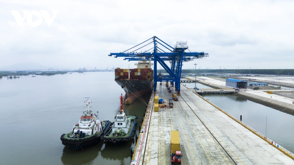 Dong Nai's largest port receives the world's largest sea freight ship image 1